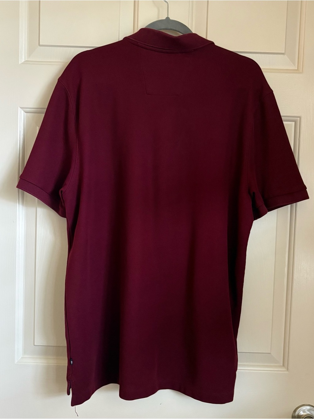 Nautica Performance Deck Polo Shirt Burgundy Maroon Classic Cotton Blend Preppy - Picture 3 of 6